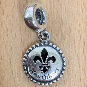 Pandora New Orleans Logo Charm, S925 Silver Bracelets